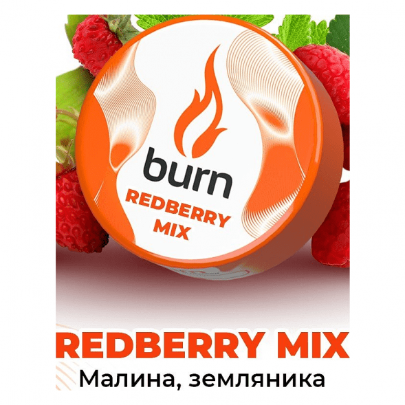 Табак Burn - Redberry Mix (Малина и Земляника, 200 грамм) купить в Санкт-Петербурге