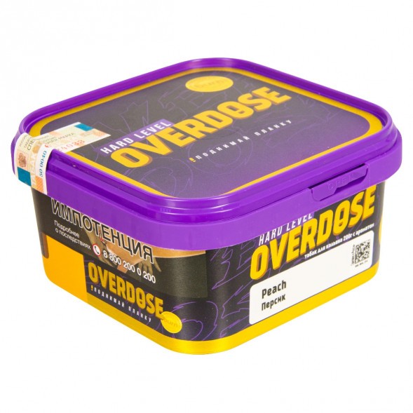 Табак Overdose - Peach (Персик, 200 грамм) купить в Санкт-Петербурге