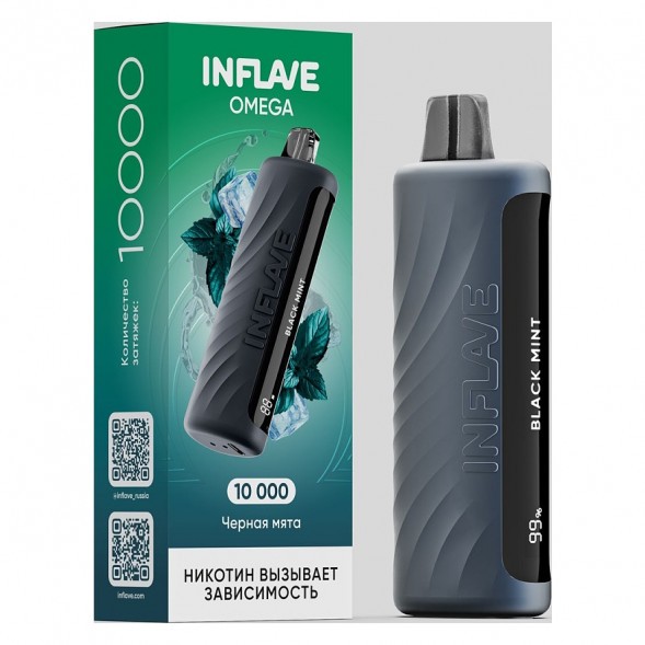 INFLAVE OMEGA - Чёрная Мята (Black Mint, 10000 затяжек) купить в Санкт-Петербурге