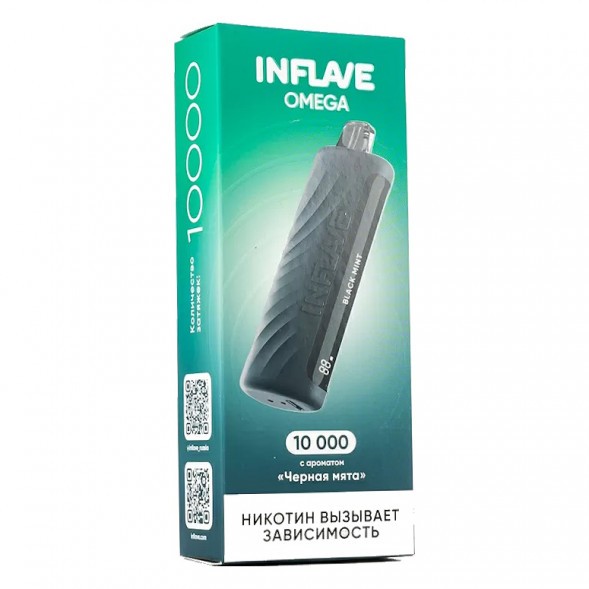 INFLAVE OMEGA - Чёрная Мята (Black Mint, 10000 затяжек) купить в Санкт-Петербурге