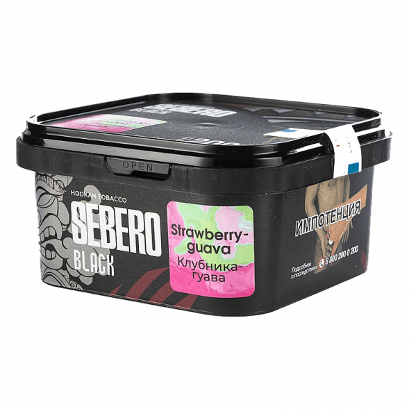 Табак Sebero Black - Strawberry Guava (Клубника и Гуава, 200 грамм) купить в Санкт-Петербурге