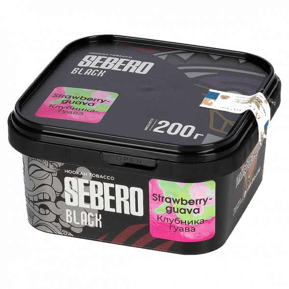 Табак Sebero Black - Strawberry Guava (Клубника и Гуава, 200 грамм) купить в Санкт-Петербурге