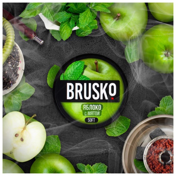 Смесь Brusko Medium - Яблоко с Мятой (50 грамм) купить в Санкт-Петербурге