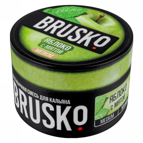 Смесь Brusko Medium - Яблоко с Мятой (50 грамм) купить в Санкт-Петербурге