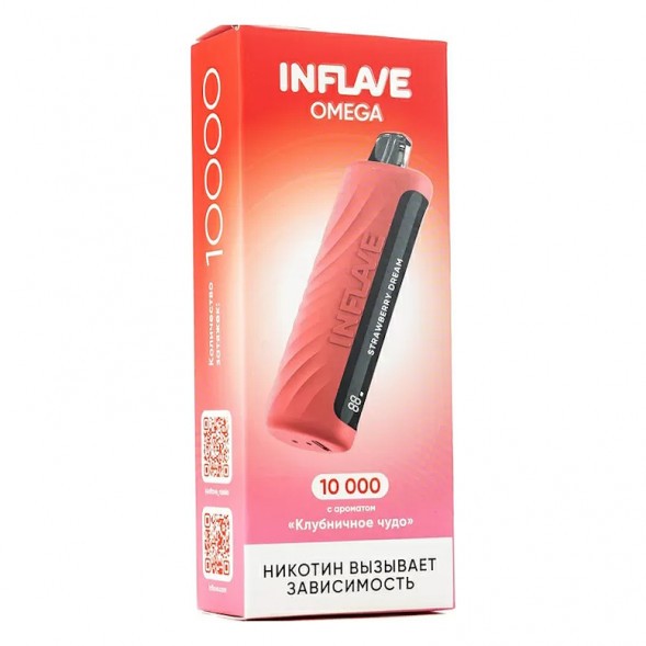 INFLAVE OMEGA - Клубничное Чудо (Strawberry Dream, 10000 затяжек) купить в Санкт-Петербурге