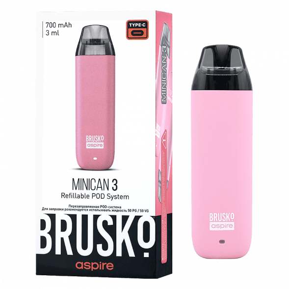 Электронная сигарета Brusko - Minican 3 (700 mAh, Розовый) купить в Санкт-Петербурге