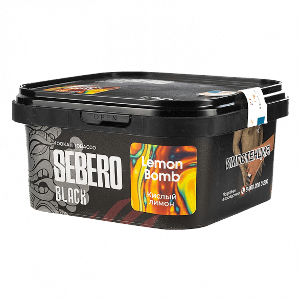 Табак Sebero Black - Lemon Bomb (Кислый Лимон, 200 грамм) купить в Санкт-Петербурге