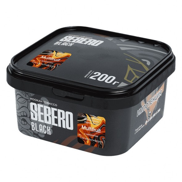 Табак Sebero Black - Multifruit (Сок Мультифрукт, 200 грамм) купить в Санкт-Петербурге
