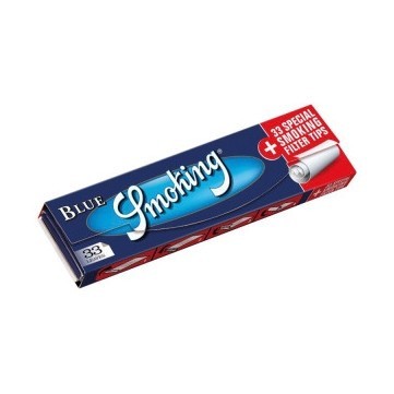 Бумага для самокруток Smoking - King Size Blue + Filter Tips (110х44 мм, 33 штуки) купить в Санкт-Петербурге