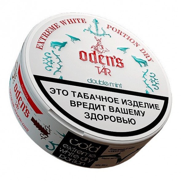 Табак жевательный ODENS - TAR Double Mint Extreme White Dry (16 грамм, Россия) купить в Санкт-Петербурге