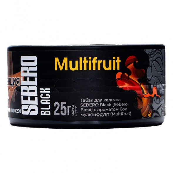 Табак Sebero Black - Multifruit (Сок Мультифрукт, 25 грамм) купить в Санкт-Петербурге