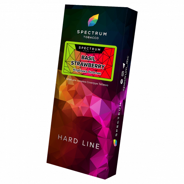 Табак Spectrum Hard - Basil Strawberry (Клубника Базилик, 100 грамм) купить в Санкт-Петербурге