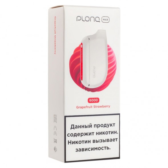 PLONQ MAX - Грейпфрут Клубника (6000 затяжек) купить в Санкт-Петербурге