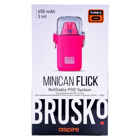 Электронная сигарета Brusko - Minican Flick (Розовый) купить в Санкт-Петербурге
