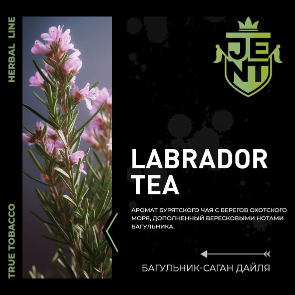 Табак Jent - Labrador Tea (Багульник и Саган Дайля, 100 грамм) купить в Санкт-Петербурге