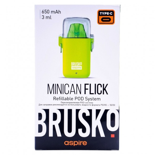Электронная сигарета Brusko - Minican Flick (Жёлтый) купить в Санкт-Петербурге