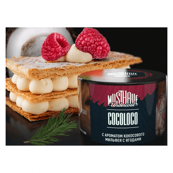 Табак Must Have - Cocoloco (Кокосовый Мильфей с Ягодами, 40 грамм) купить в Санкт-Петербурге
