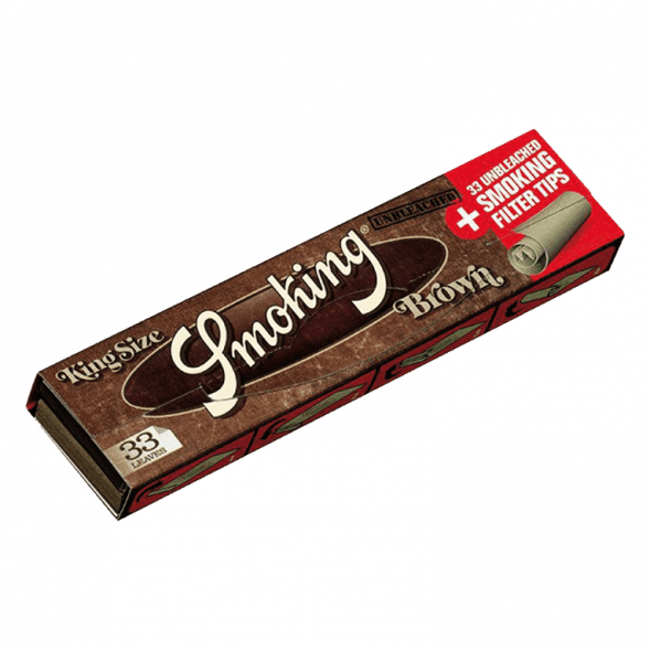Бумага для самокруток Smoking - King Size Brown + Filter Tips (110х44 мм, 33 штуки) купить в Санкт-Петербурге