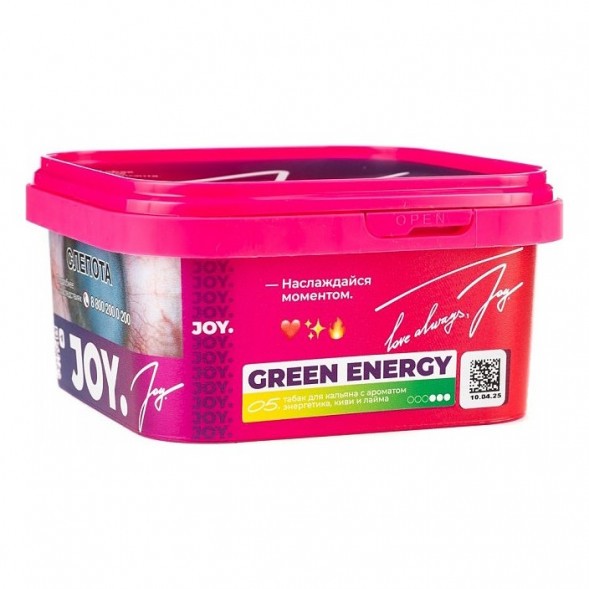 Табак Joy - Green Energy (Энергетик, Киви и Лайм, 200 грамм) купить в Санкт-Петербурге