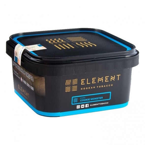 Табак Element Вода - Cookie Monster (Земляничное Печенье, 200 грамм) купить в Санкт-Петербурге