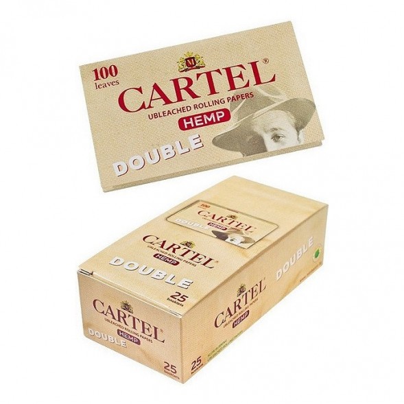 Бумага для самокруток Cartel - Double Organic Hemp Unbleached (100 штук) купить в Санкт-Петербурге