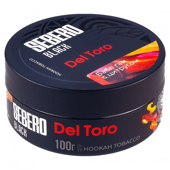 Табак Sebero Black - Del Toro (Бабл гам с Цитрусом, 100 грамм) купить в Санкт-Петербурге