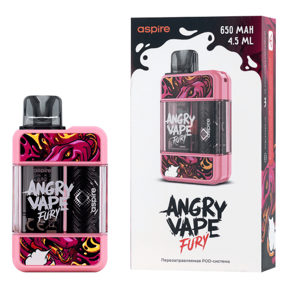 Электронная сигарета Brusko - Angry Vape Fury (650 mAh, Розовый) купить в Санкт-Петербурге