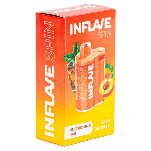INFLAVE SPIN - Персиковый Чай (8000 затяжек) купить в Санкт-Петербурге