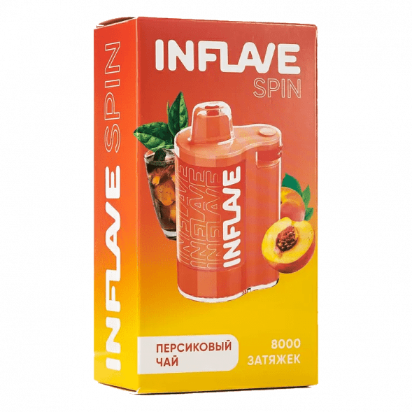 INFLAVE SPIN - Персиковый Чай (8000 затяжек) купить в Санкт-Петербурге