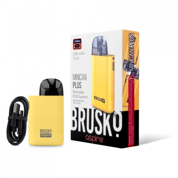 Электронная сигарета Brusko - Minican Plus (850 mAh, Жёлтый) купить в Санкт-Петербурге