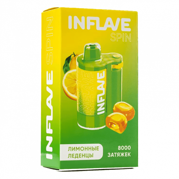 INFLAVE SPIN - Лимонные Леденцы (8000 затяжек) купить в Санкт-Петербурге