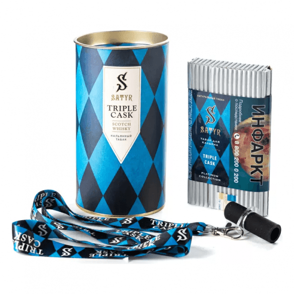 Табак Satyr Platinum - Triple Cask Limited Edition (Тройная Бочка Лимитед, 100 грамм) купить в Санкт-Петербурге