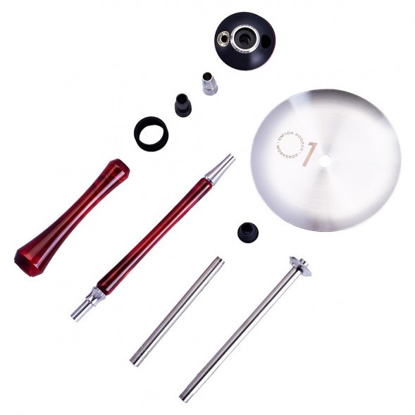 Кальян UNION - Sleek Акрил (Красный, Без Колбы) купить в Санкт-Петербурге