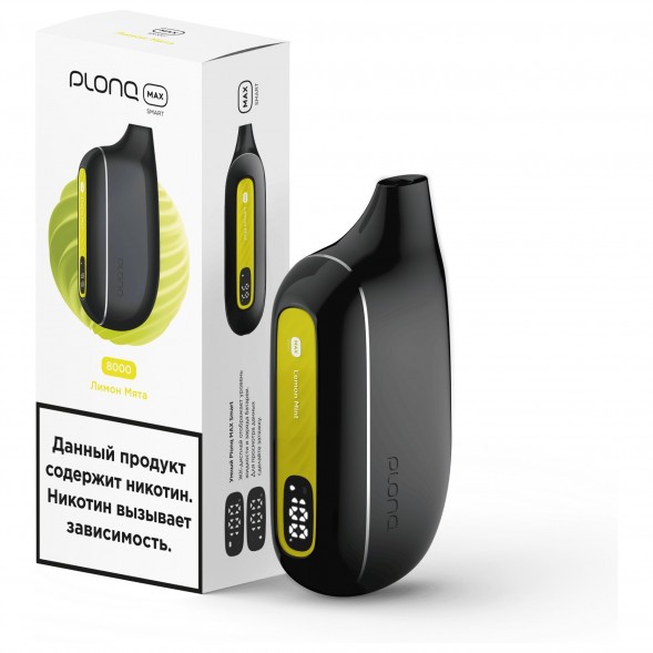 PLONQ MAX SMART - Лимон Мята (8000 затяжек) купить в Санкт-Петербурге