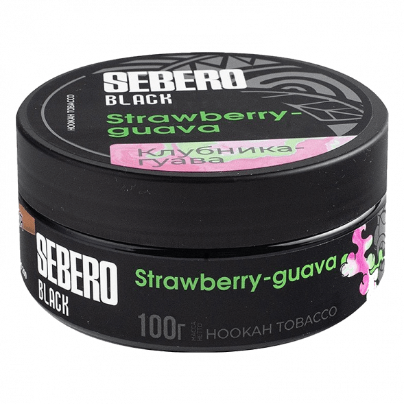 Табак Sebero Black - Strawberry Guava (Клубника и Гуава, 100 грамм) купить в Санкт-Петербурге
