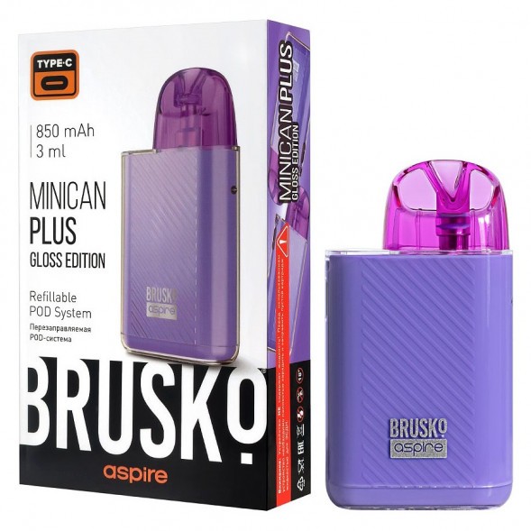 Электронная сигарета Brusko - Minican Plus Gloss Edition (850 mAh, Фиолетовый) купить в Санкт-Петербурге