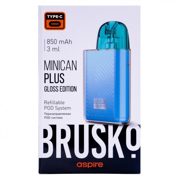 Электронная сигарета Brusko - Minican Plus Gloss Edition (850 mAh, Синий) купить в Санкт-Петербурге