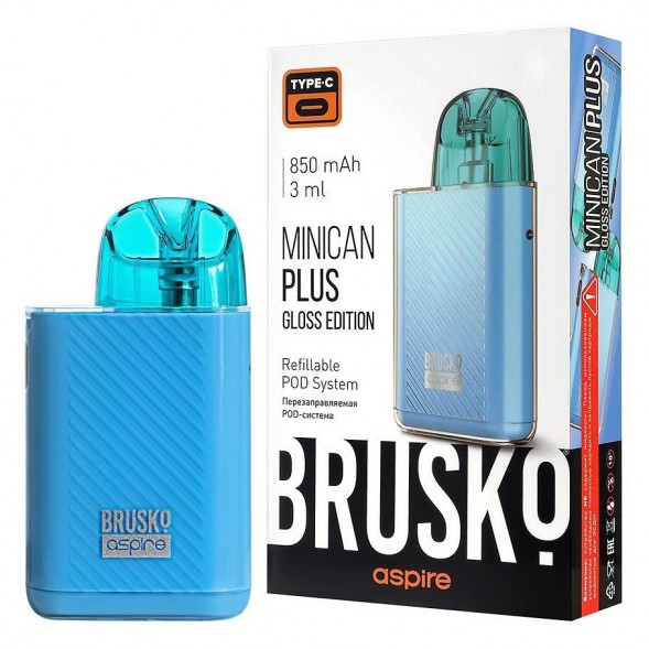 Электронная сигарета Brusko - Minican Plus Gloss Edition (850 mAh, Синий) купить в Санкт-Петербурге