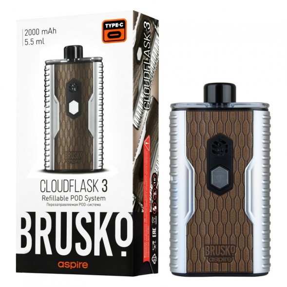 Электронная сигарета Brusko - Cloudflask 3 (Коричневый Металлик) купить в Санкт-Петербурге