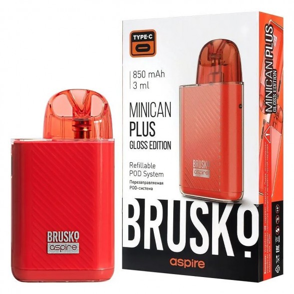 Электронная сигарета Brusko - Minican Plus Gloss Edition (850 mAh, Красный) купить в Санкт-Петербурге