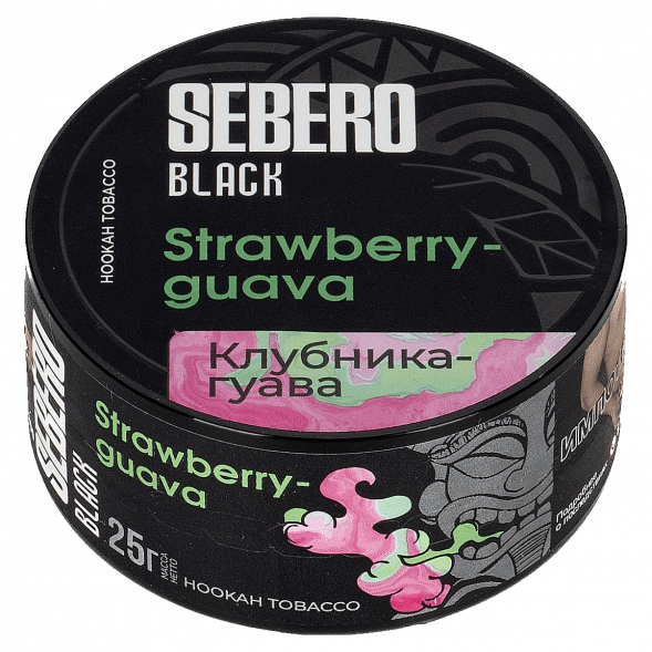 Табак Sebero Black - Strawberry Guava (Клубника и Гуава, 25 грамм) купить в Санкт-Петербурге