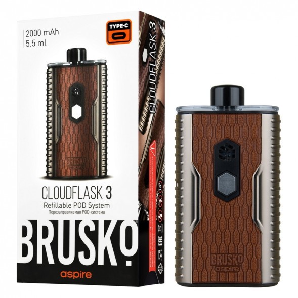 Электронная сигарета Brusko - Cloudflask 3 (Коричневый) купить в Санкт-Петербурге