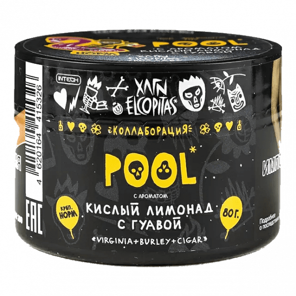 Табак Хулиган - POOL (Кислый Лимонад с Гуавой, 80 грамм) купить в Санкт-Петербурге