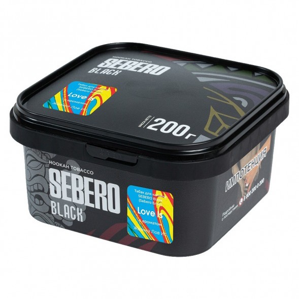Табак Sebero Black - Love Is (Жвачка Лов Ис, 200 грамм) купить в Санкт-Петербурге