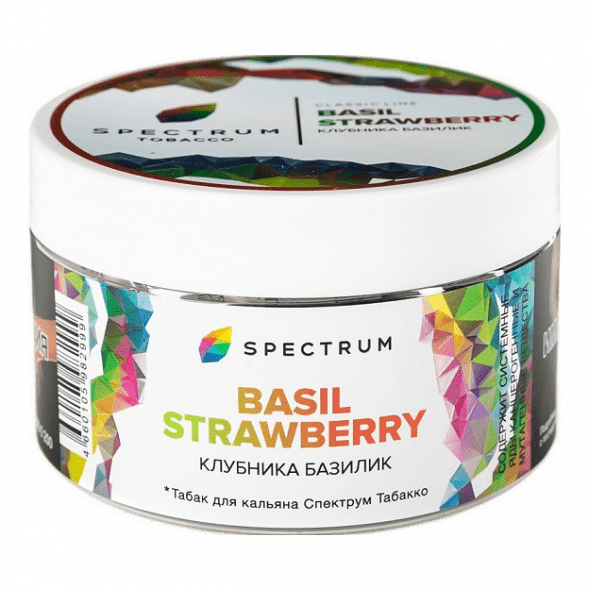 Табак Spectrum - Basil Strawberry (Клубника Базилик, 200 грамм) купить в Санкт-Петербурге