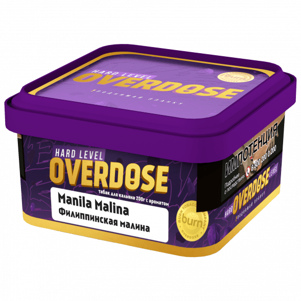 Табак Overdose - Manila Malina (Филиппинская Малина, 200 грамм) купить в Санкт-Петербурге