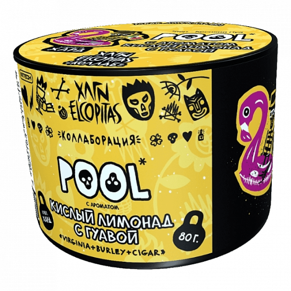 Табак Хулиган Hard - POOL (Кислый Лимонад с Гуавой, 80 грамм) купить в Санкт-Петербурге