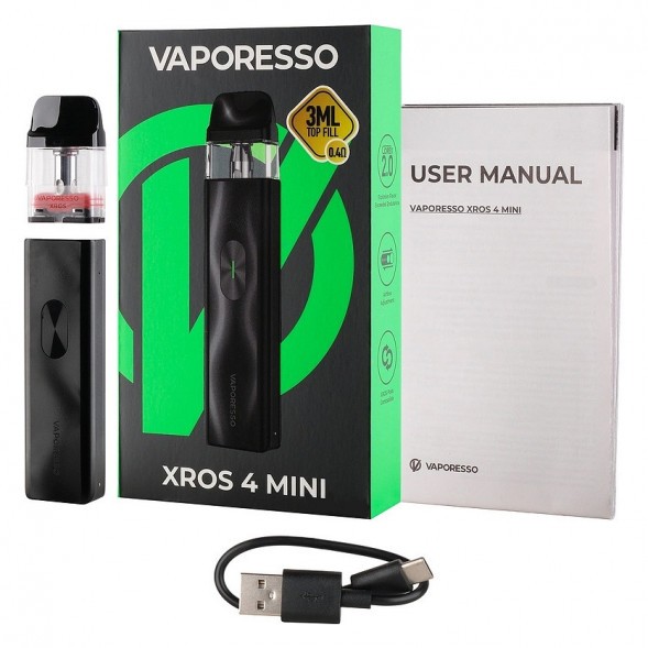 Электронная сигарета Vaporesso XROS 4 Mini - Black (Чёрная) купить в Санкт-Петербурге