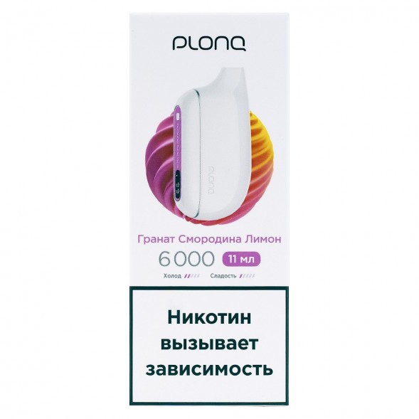 PLONQ MAX - Гранат Смородина Лимон (6000 затяжек) купить в Санкт-Петербурге