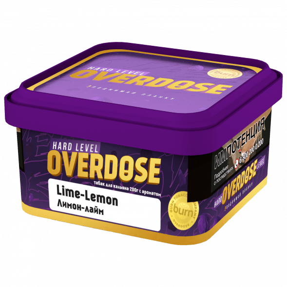Табак Overdose - Lime-Lemon (Лимон и Лайм, 200 грамм) купить в Санкт-Петербурге